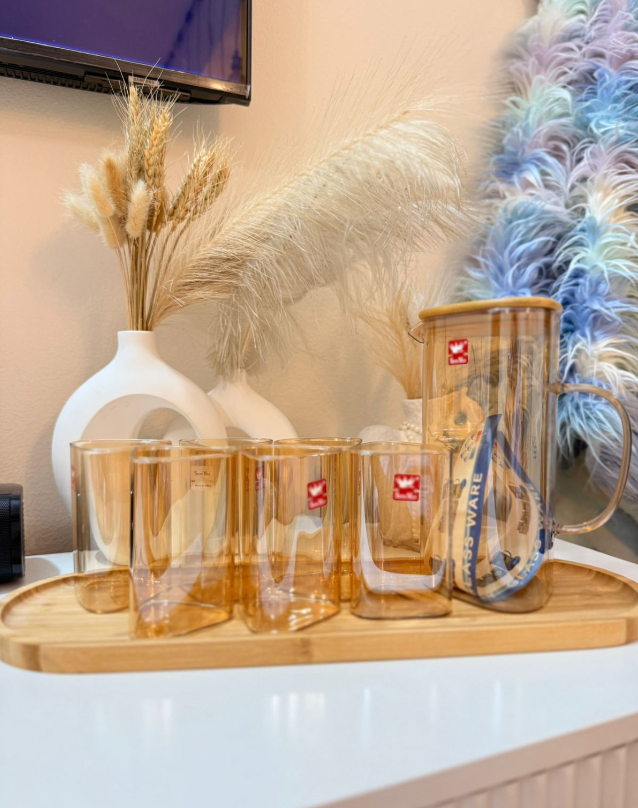 Shine Max Glass Ware Set (Triangle Shape)